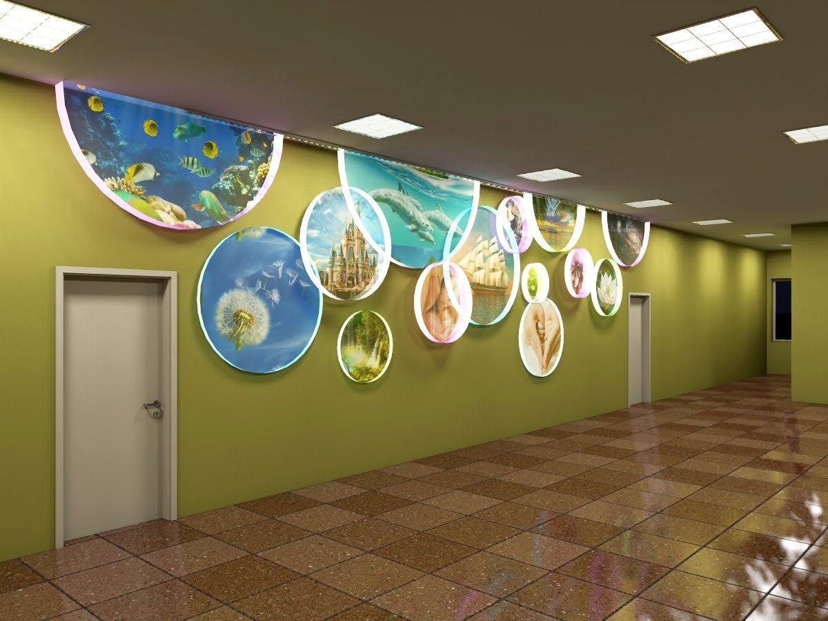 Дизайн стен в школе