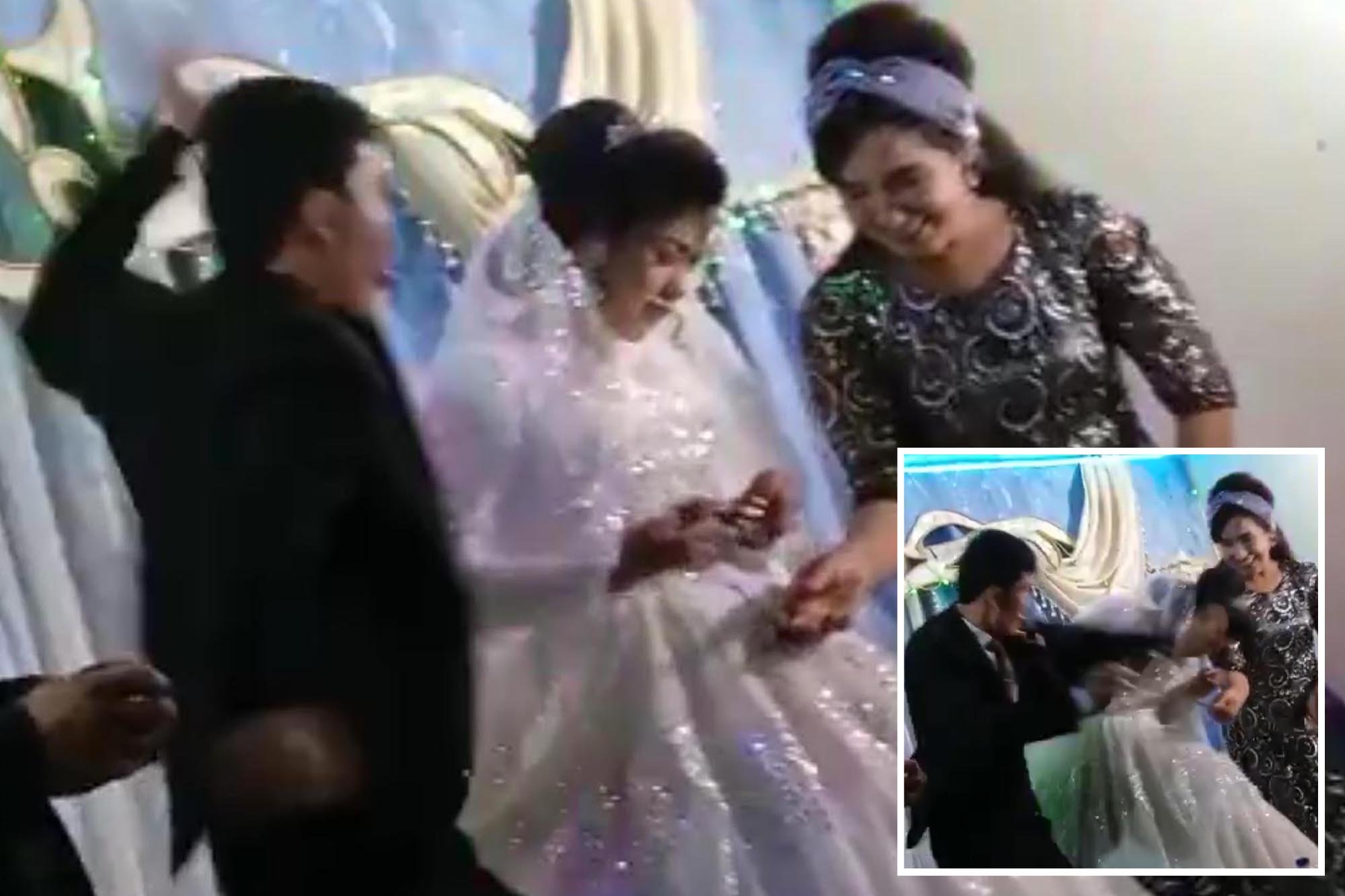 Невеста узбекистан жених. В Узбекистане ударил невесту. Узбекская свадьба жених ударил невесту. Свадьба в Узбекистане драка. Жених ударил невесту на свадьбе.