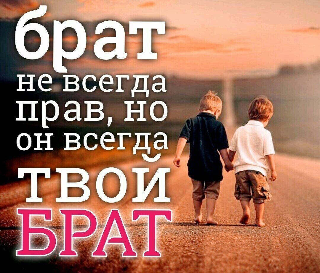 Твой брат не всегда прав но он всегда твой брат
