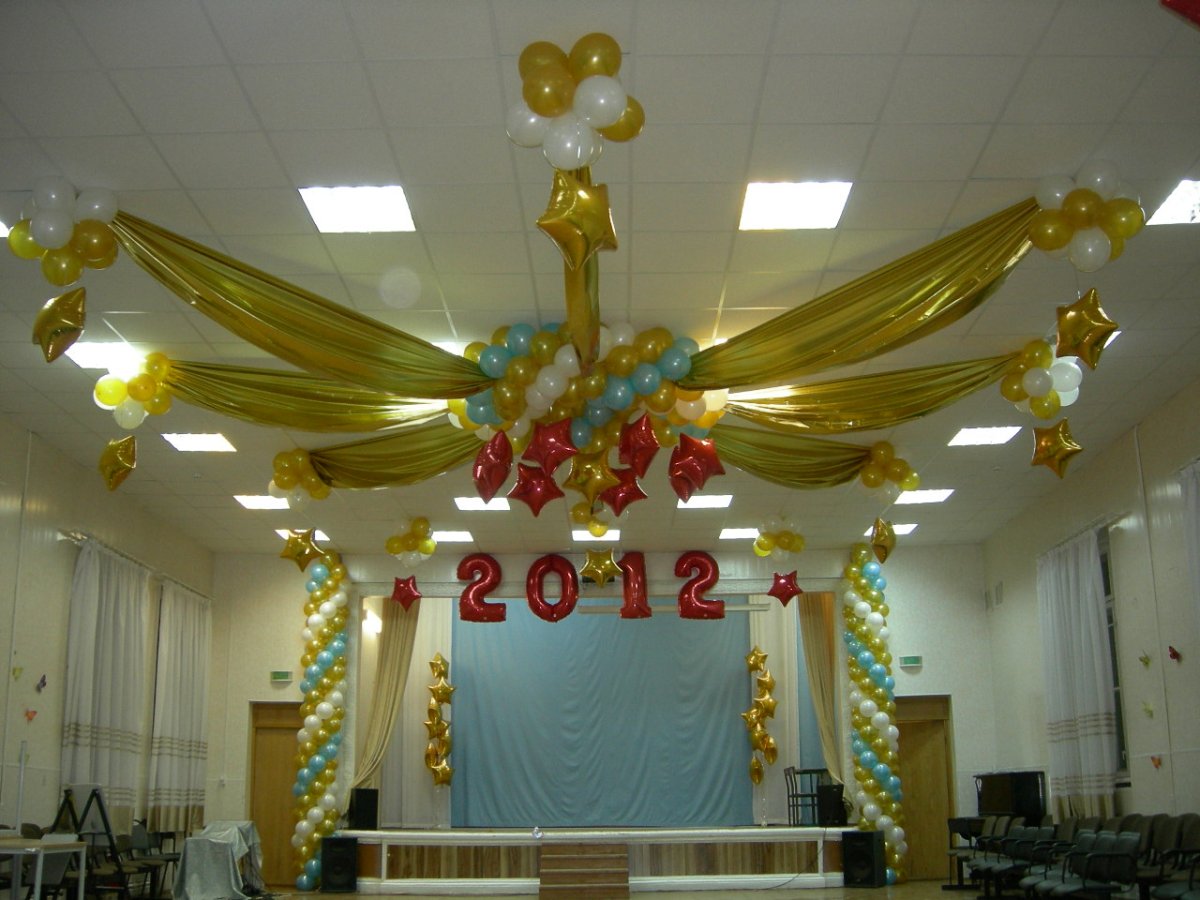Украшение потолка на выпускной