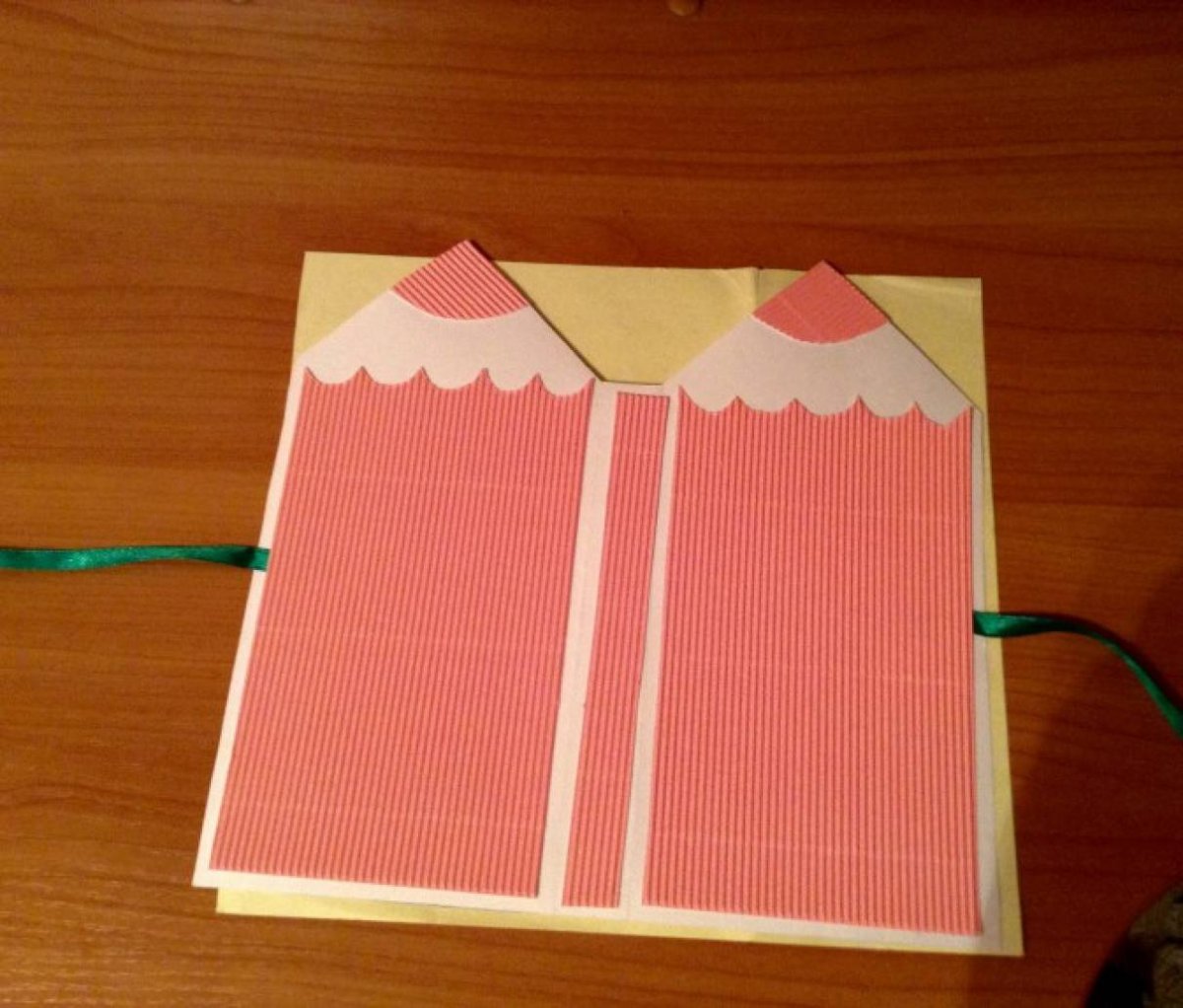 Открытка в виде карандаша своими руками