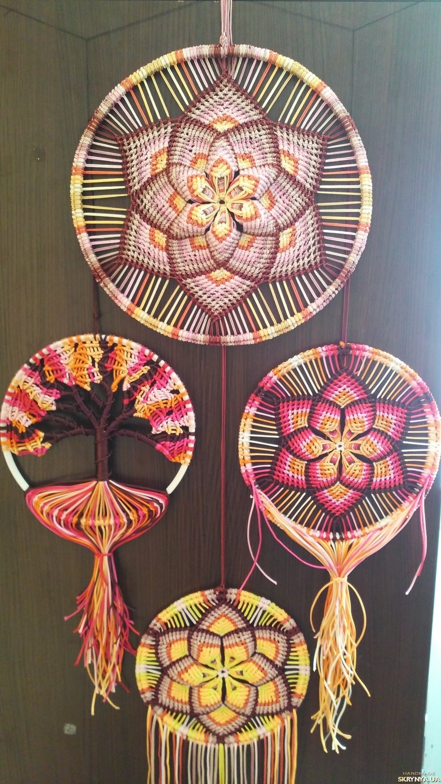 Макраме дерево в круге