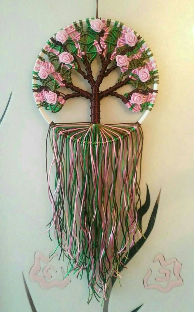 Макраме дерево в круге