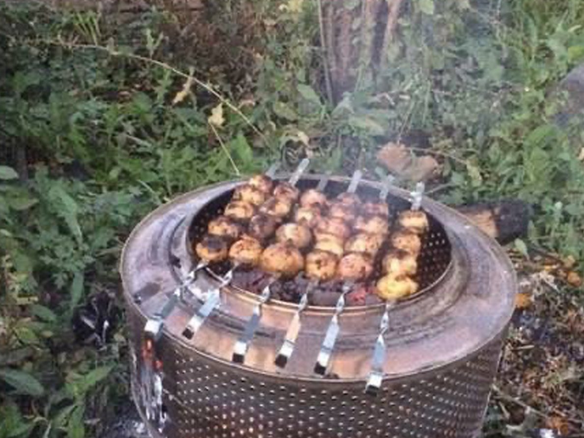 Мангал из барабана стиральной машины