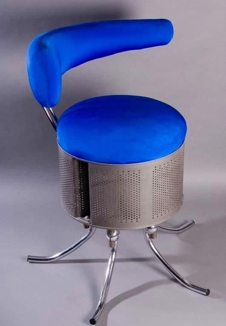 Пуфик из барабана стиральной машины