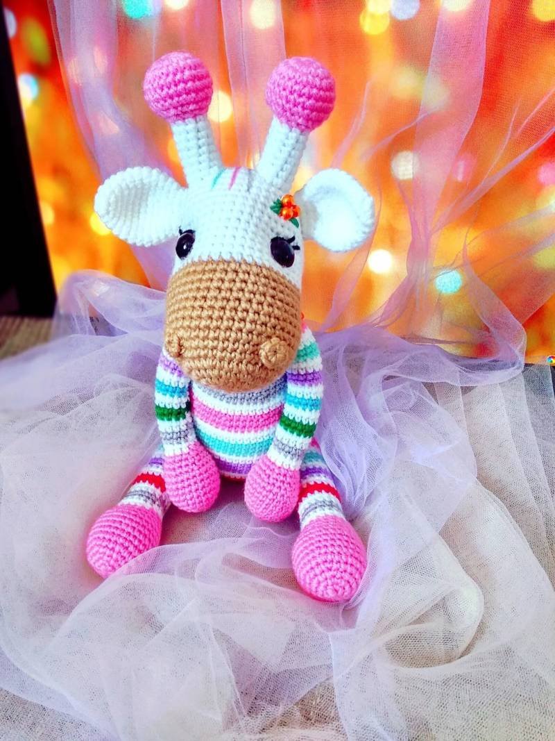 Жираф амигуруми крючком