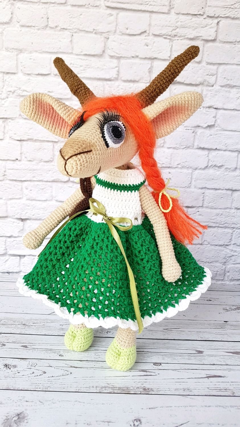Коза амигуруми крючком