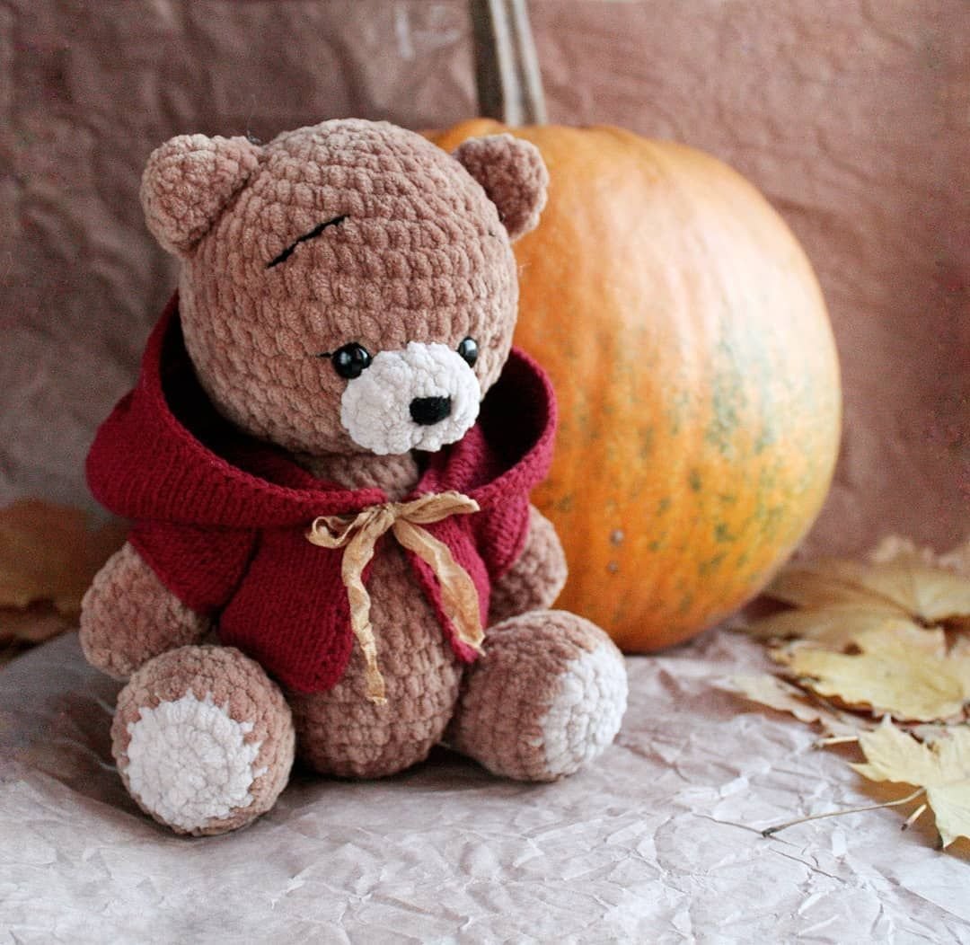 Игрушки крючком мишка