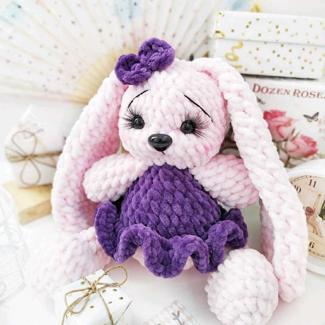 Зефирный Зайка крючком