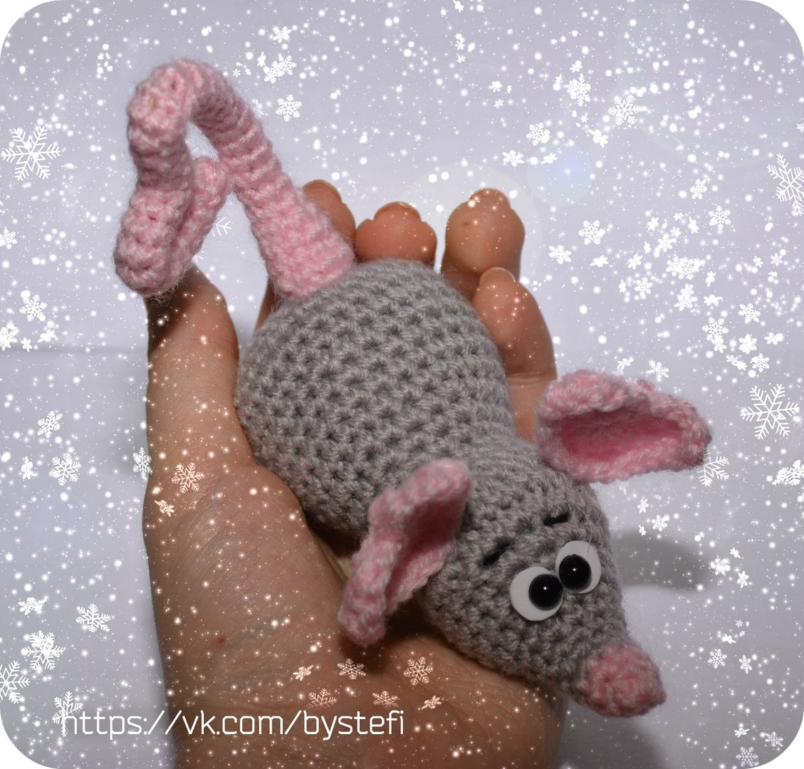 Вязаная крыса Лариска крючком