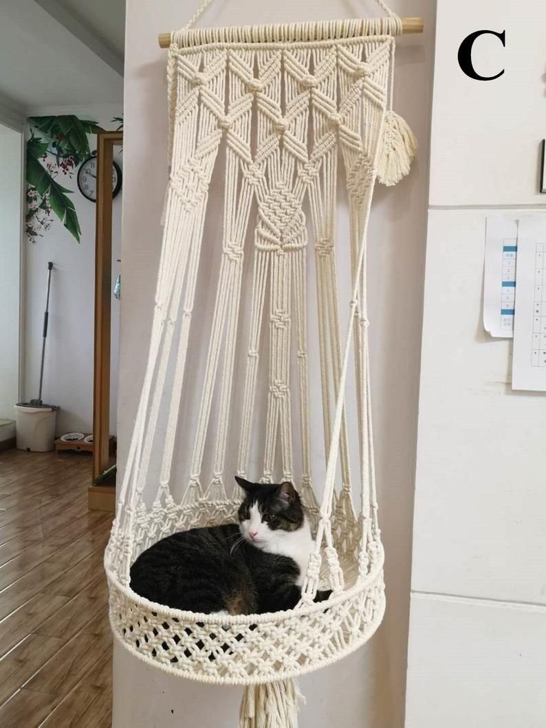 Макраме лежанка для кота