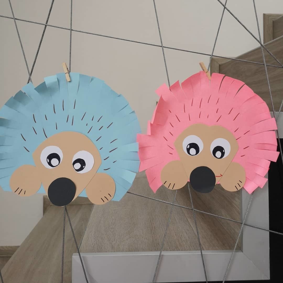 Поделка Ежик из бумаги для детей