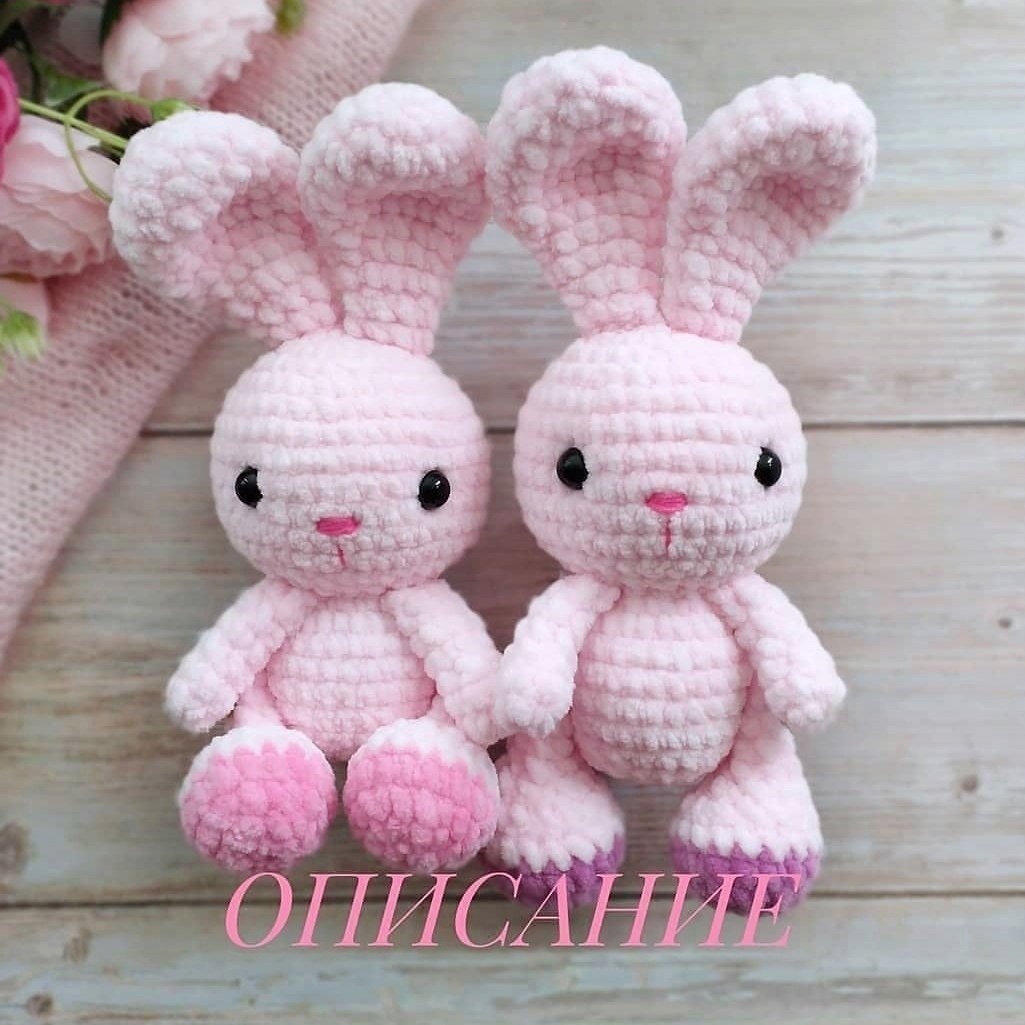 Милые вязаные зайчики