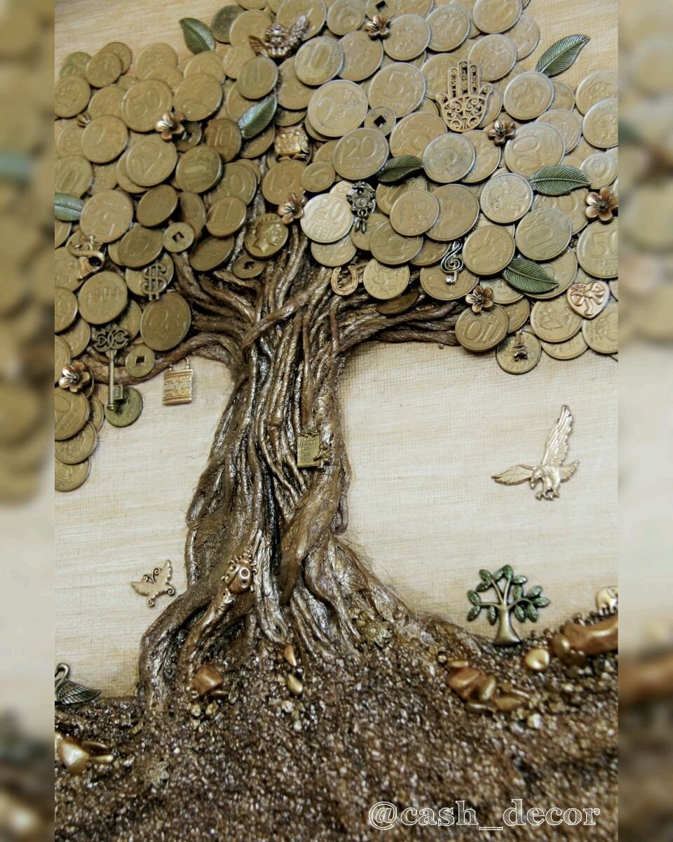 Денежное дерево из монет