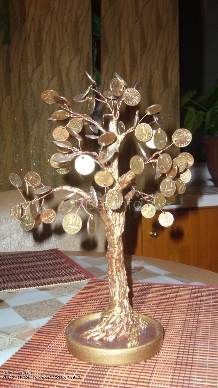 Денежное дерево из монет