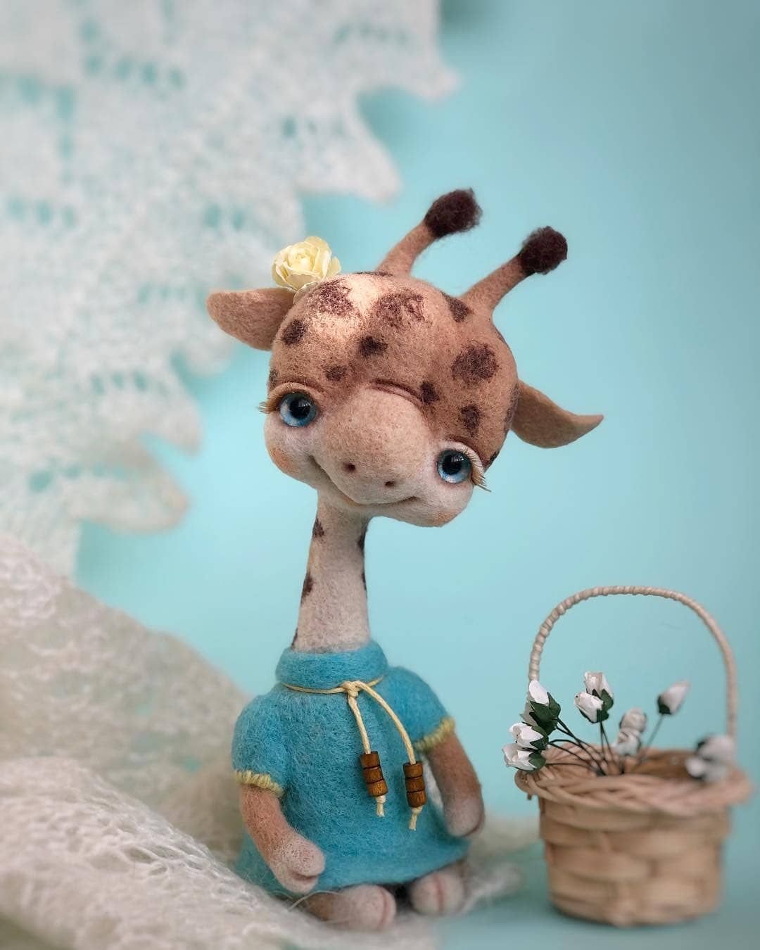 Жирафик игрушка из Войлока