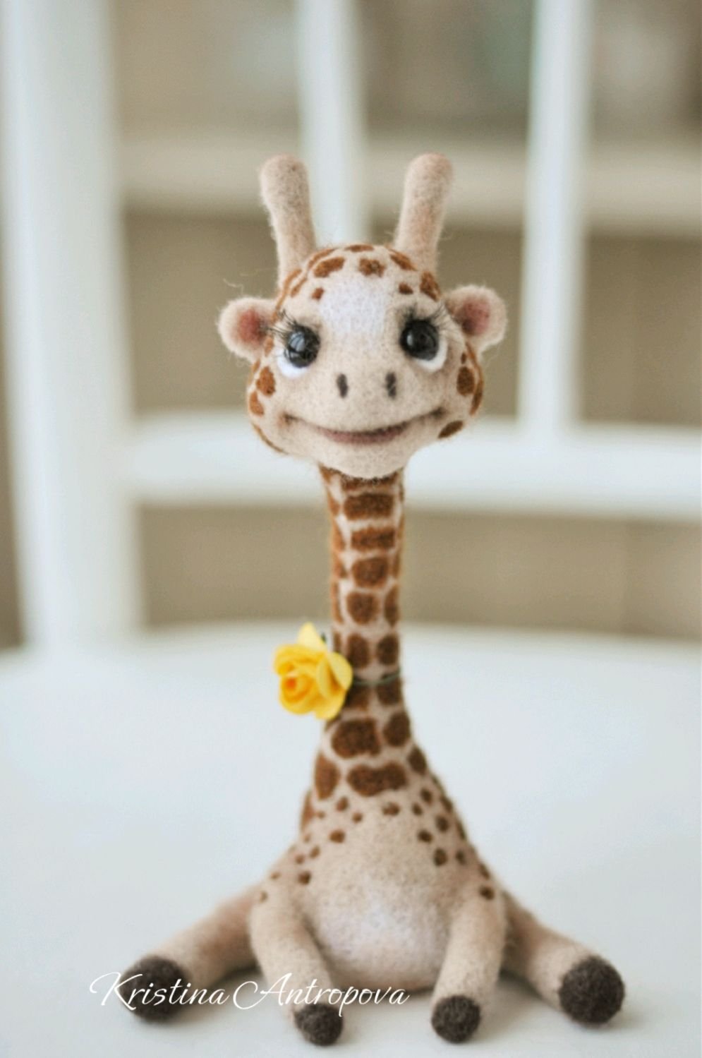 Жираф валяние из шерсти