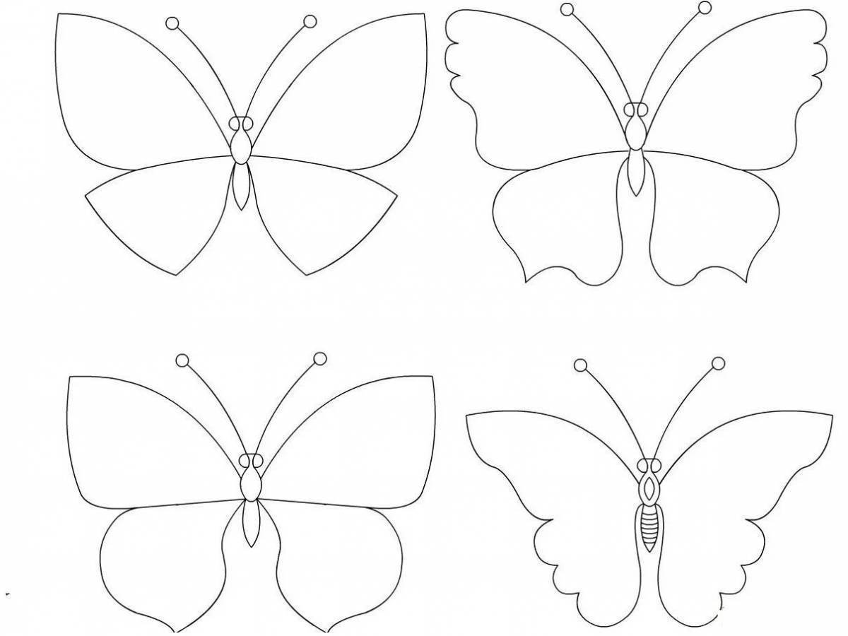 Аппликация бабочка шаблон