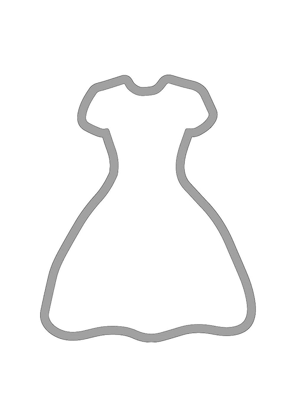 Трафарет платья для рисования