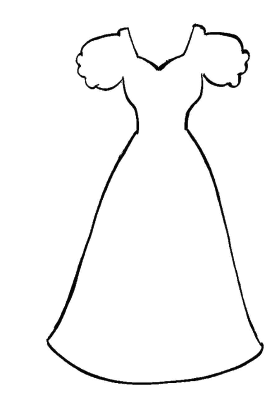 Раскраска девочка в платье