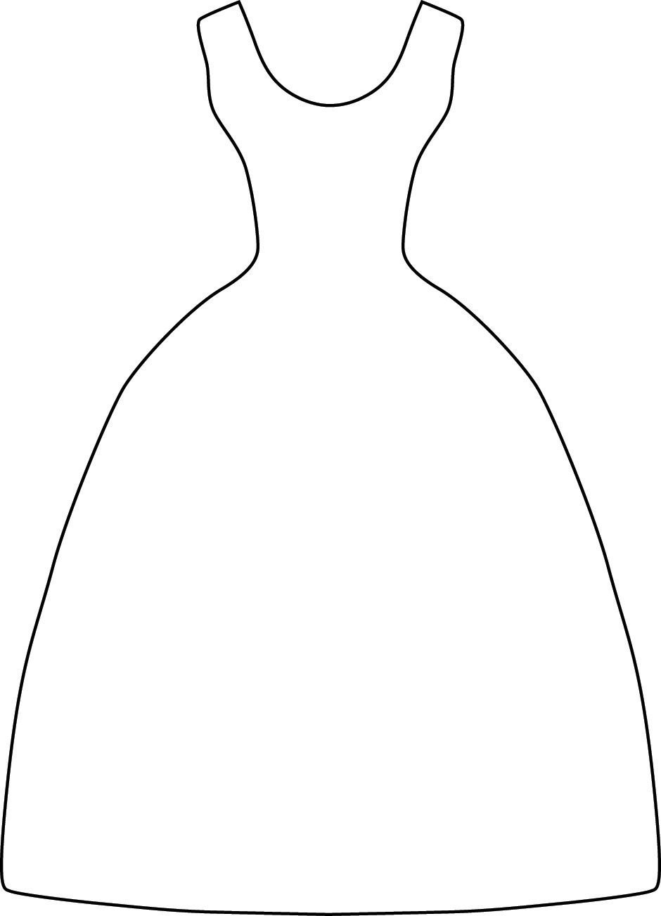 Раскраска платье