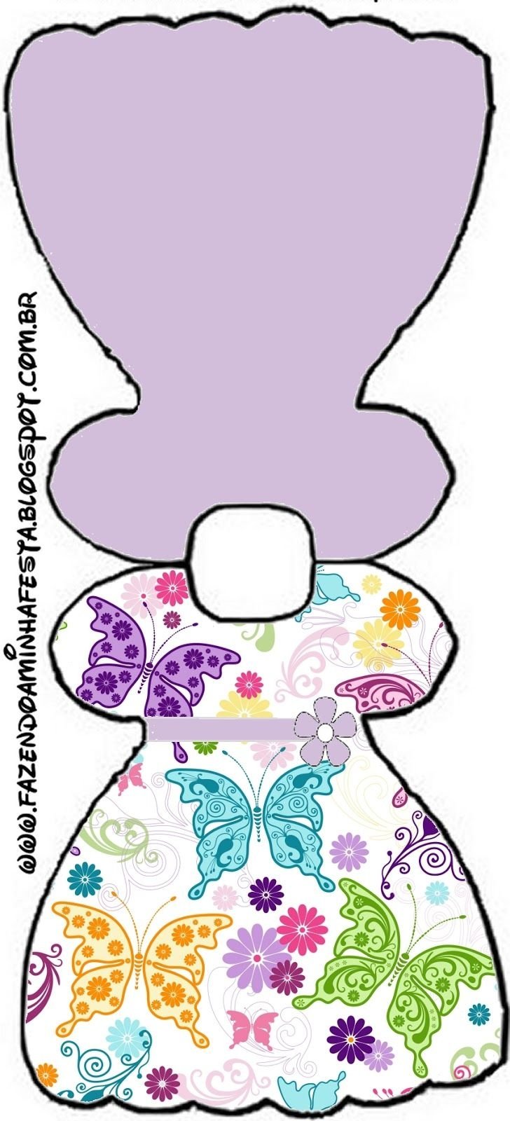 Трафарет платья для открытки