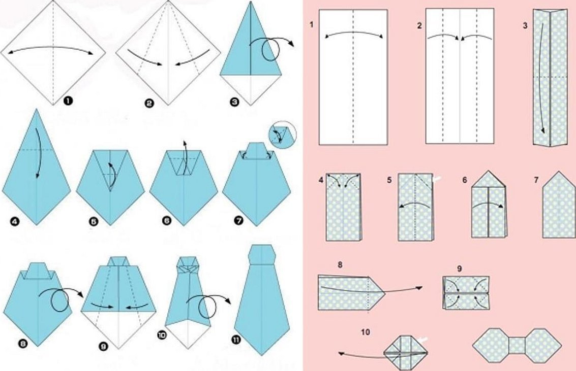 Оригами галстук-бабочка из бумаги - teplovizor-v-arendu.ru