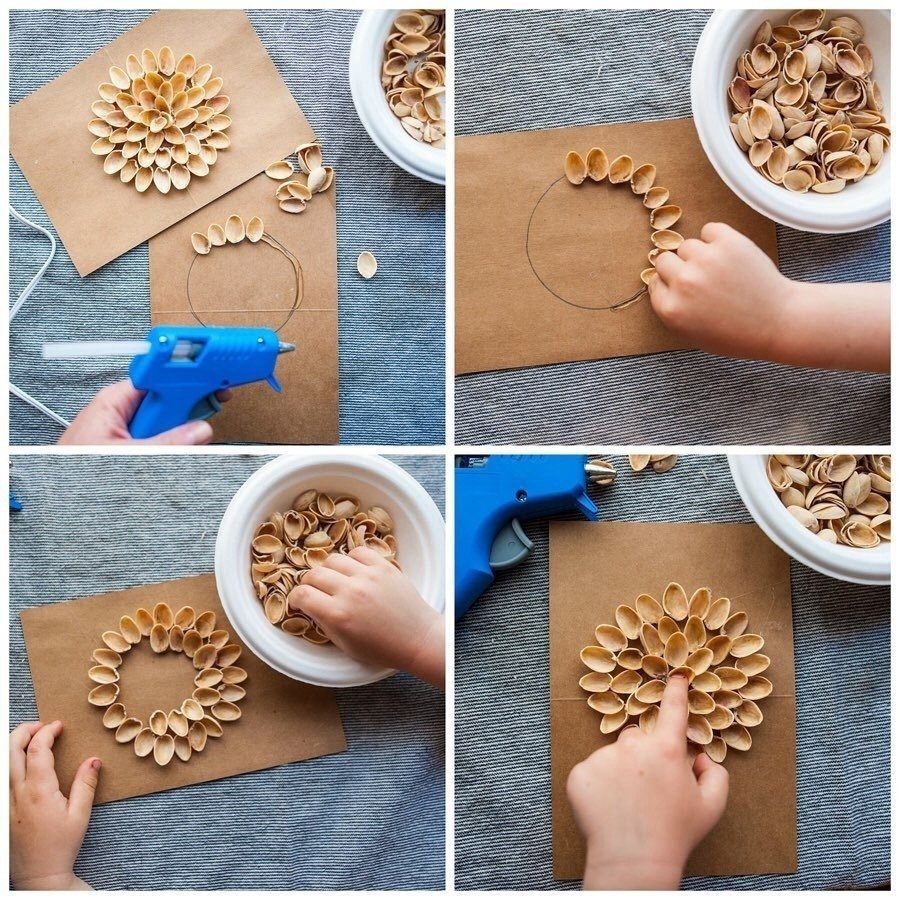 Декор из фисташковой скорлупы