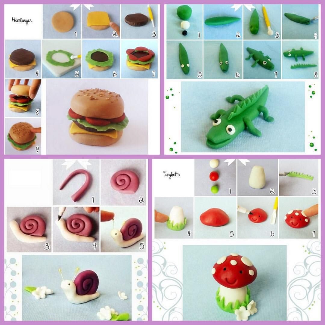 Поделки из пластилина для детей еда