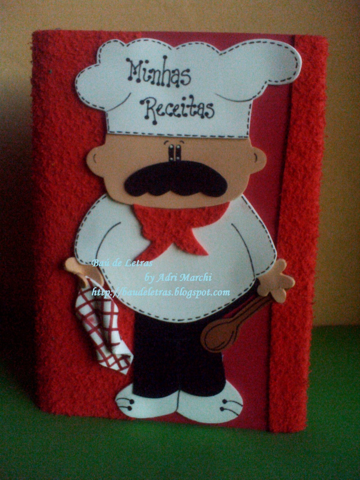 Аппликация повара из фетра