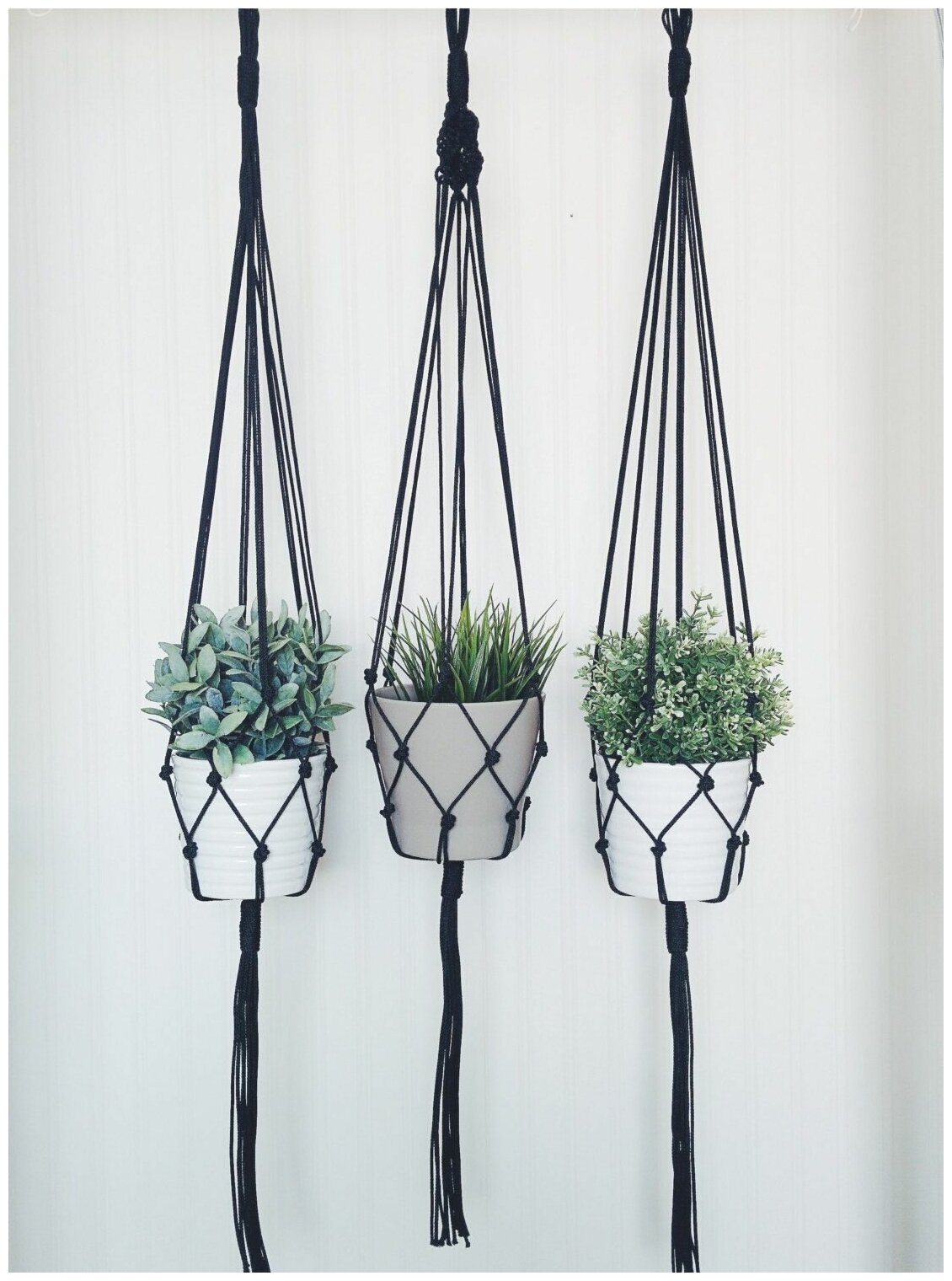 Кашпо для цветов подвесное макраме