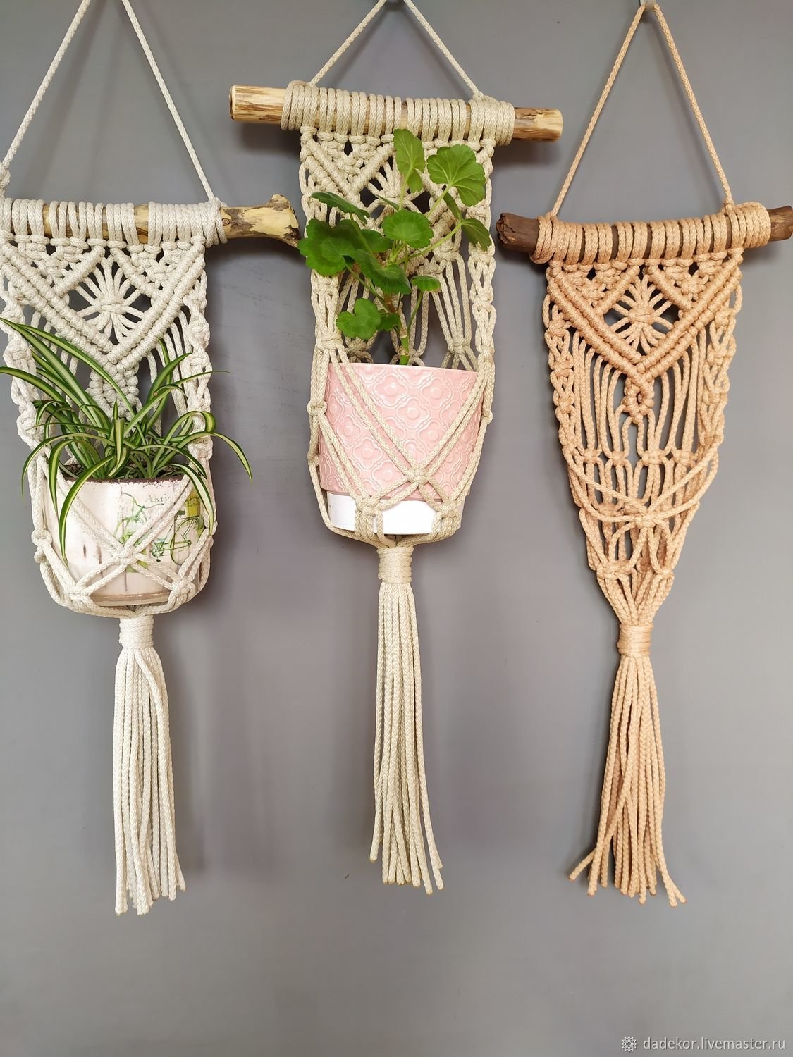 Макраме кашпо для цветов