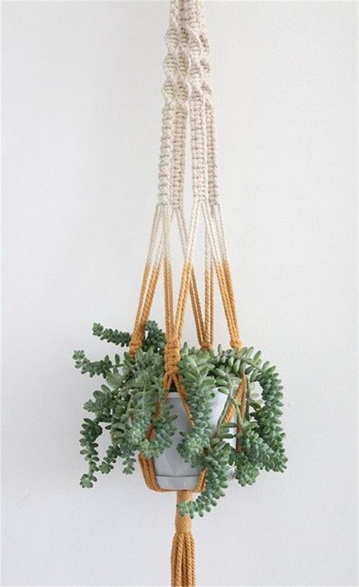 Макраме кашпо для цветов