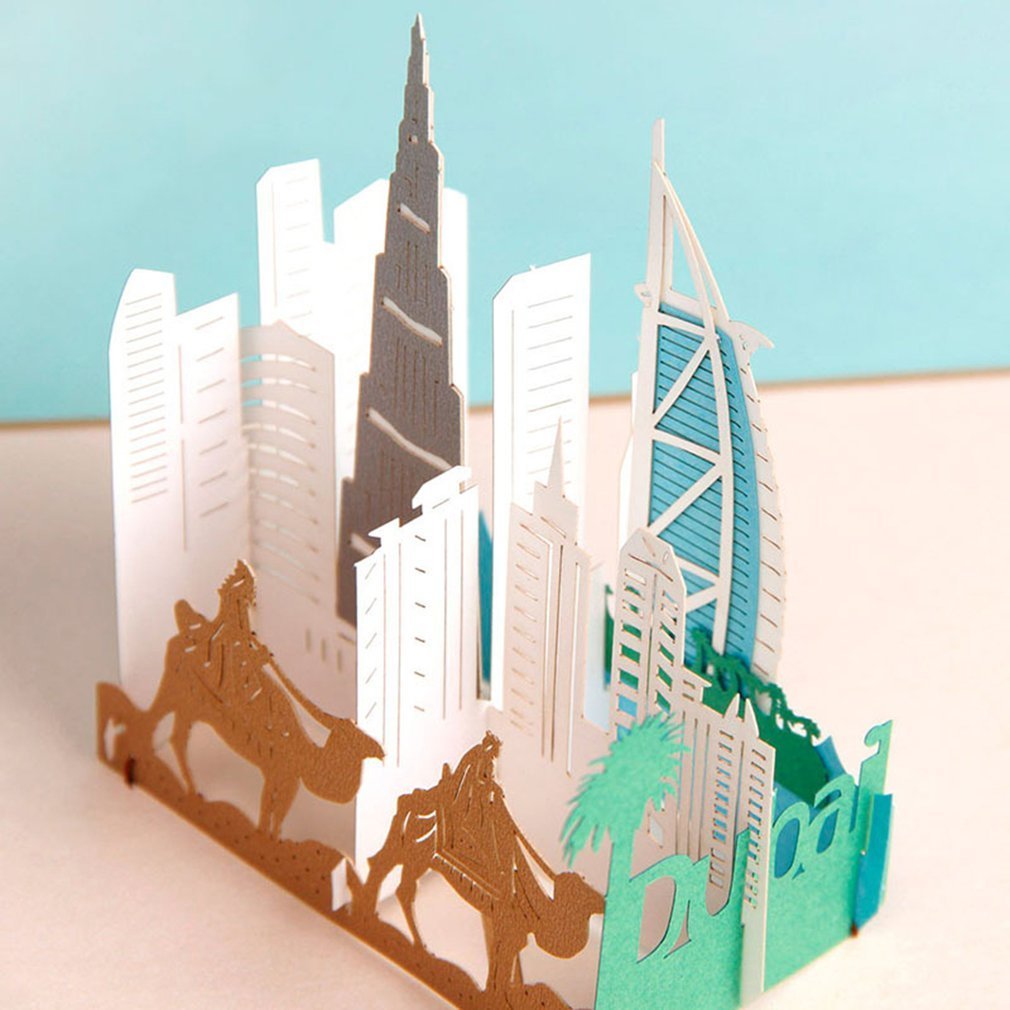 Объемная открытка здание