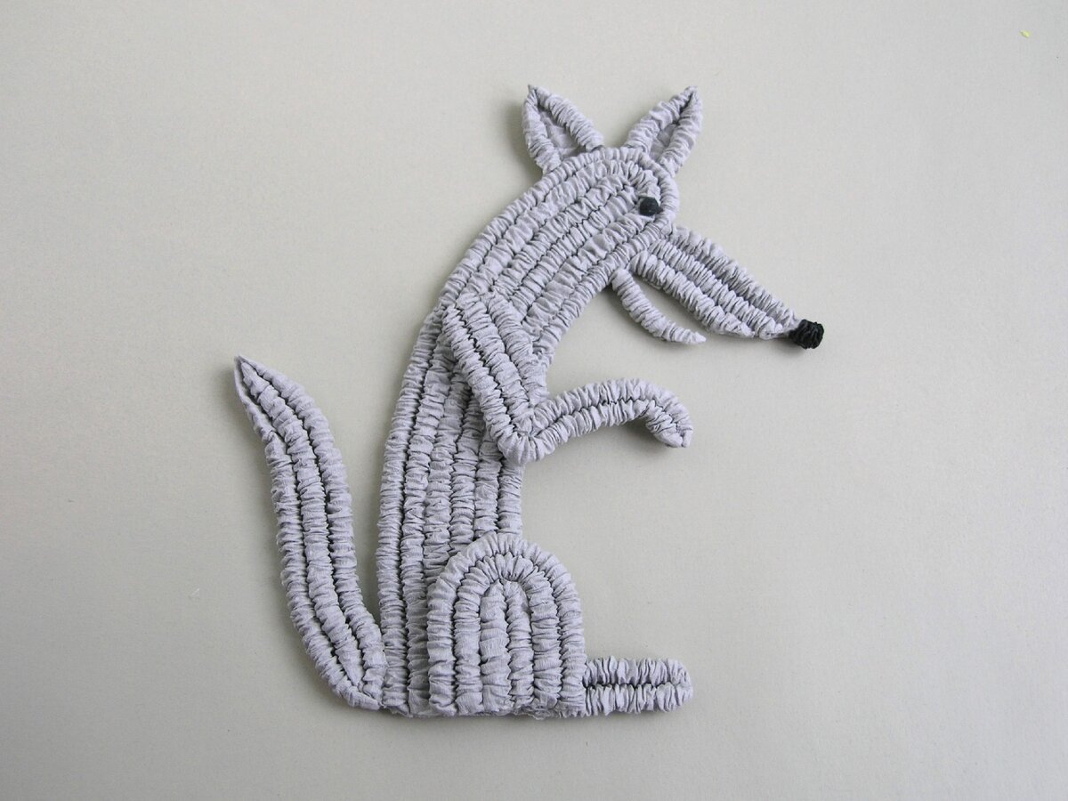 Поделка волк из бумаги