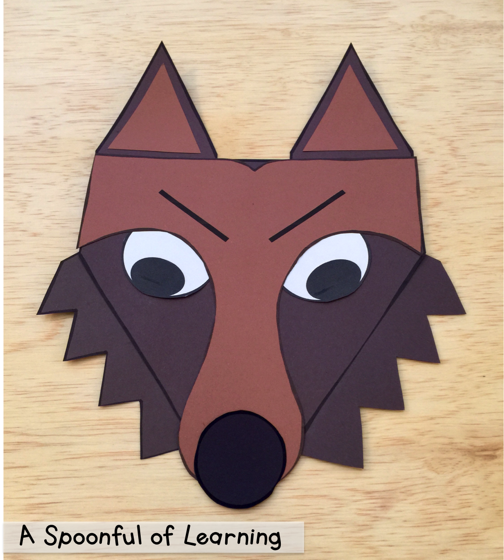 Волк аппликация из бумаги