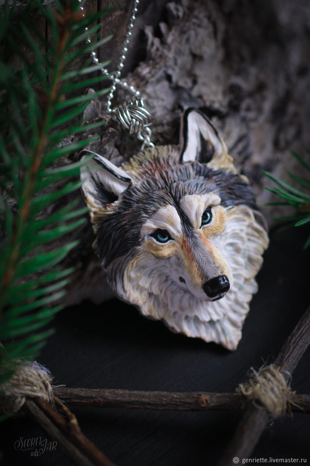 Статуэтки Волков из полимерной глины