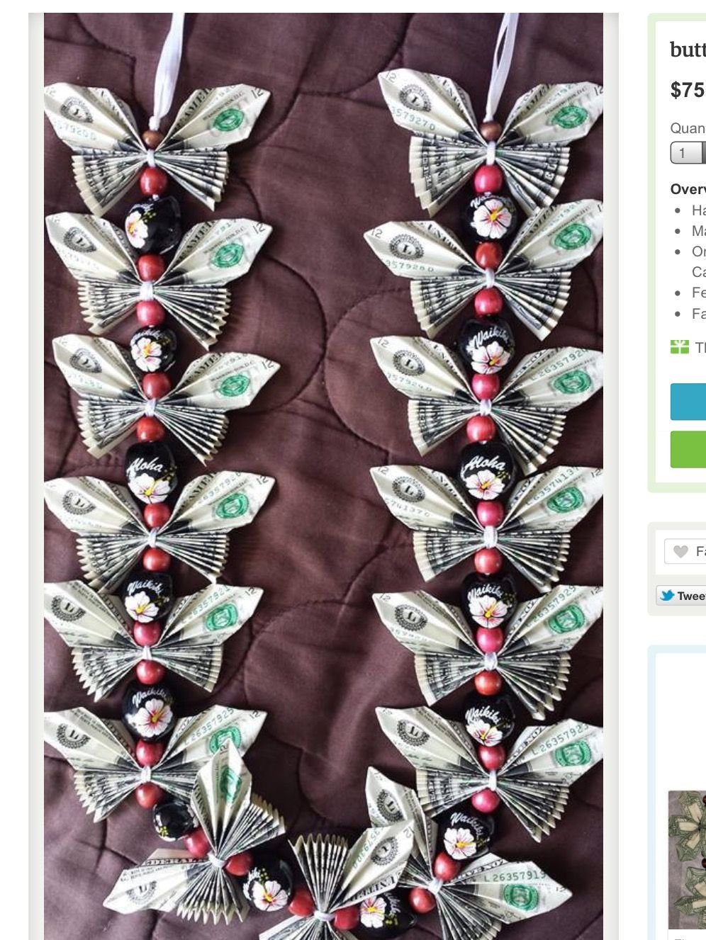 Украшения из купюр