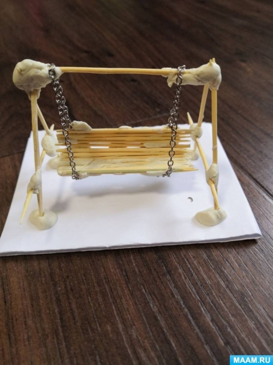 Пластилин и зубочистки