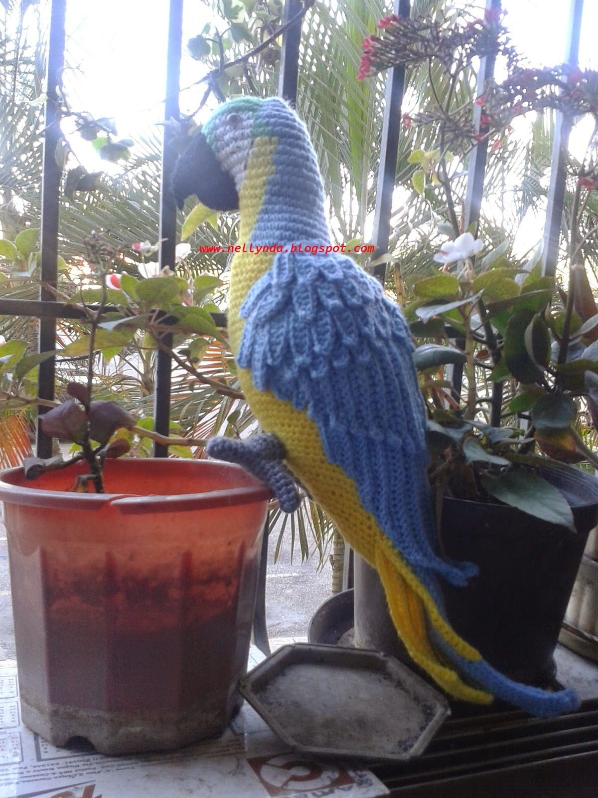 Вязаный попугай ара