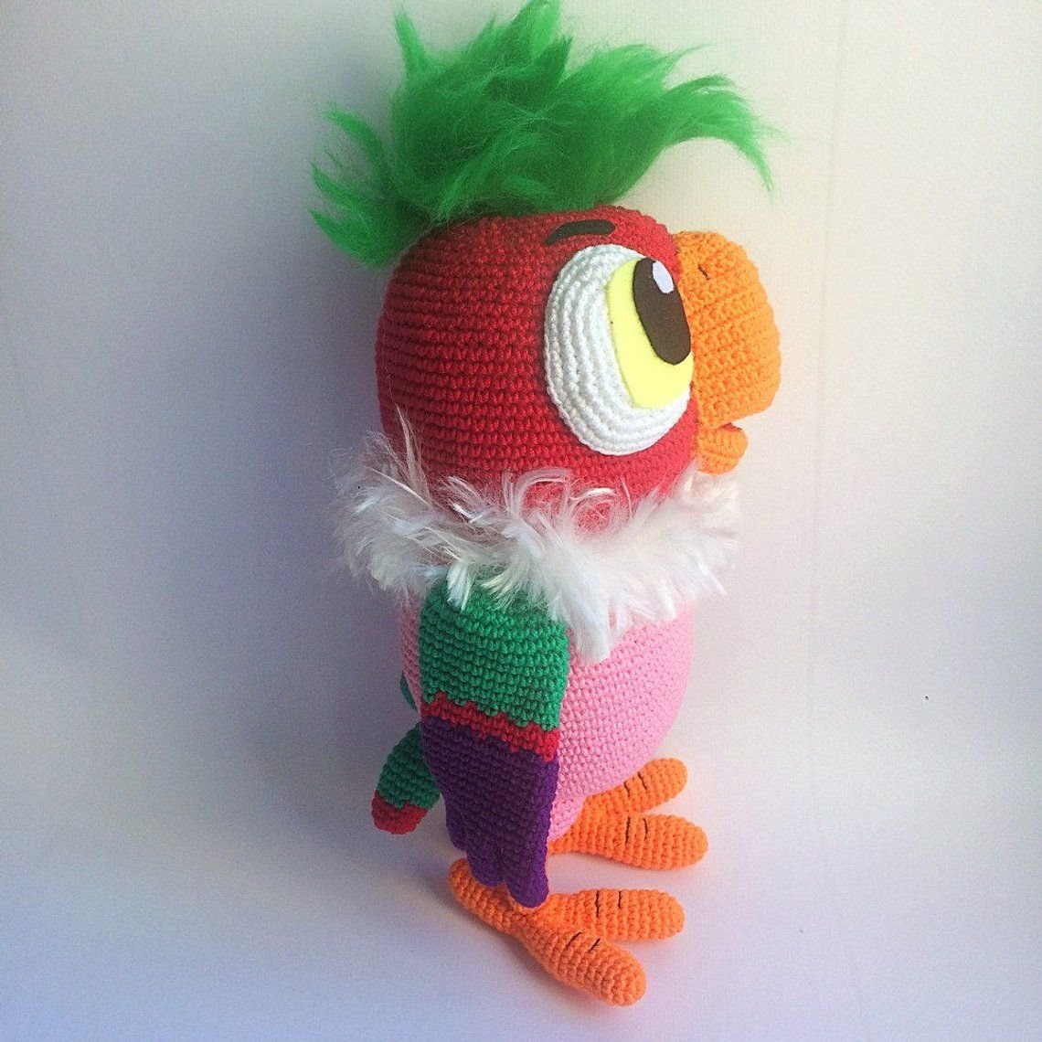 Попугай игрушка амигуруми