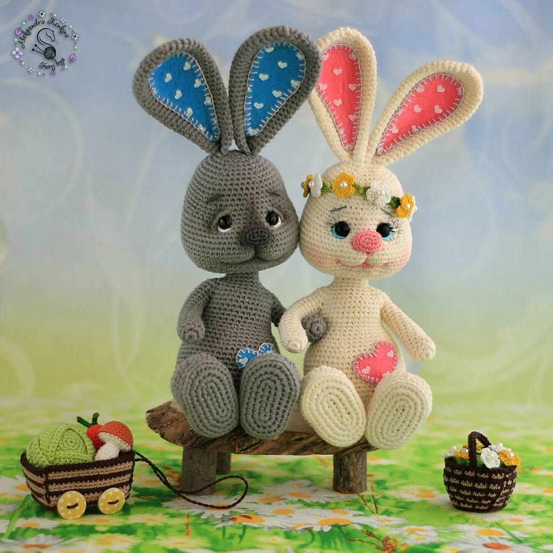 Кролик вязаный крючком амигуруми