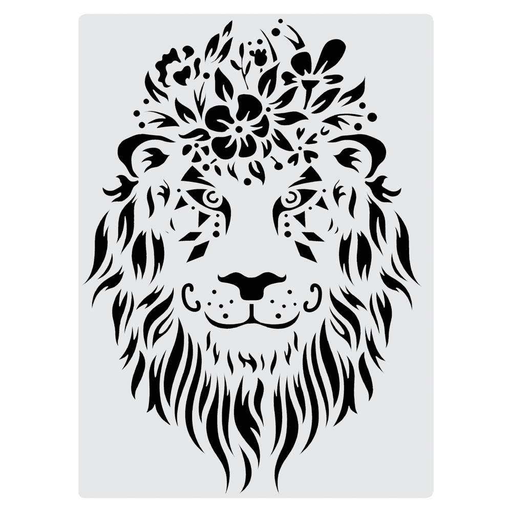 Lion Stencil Art