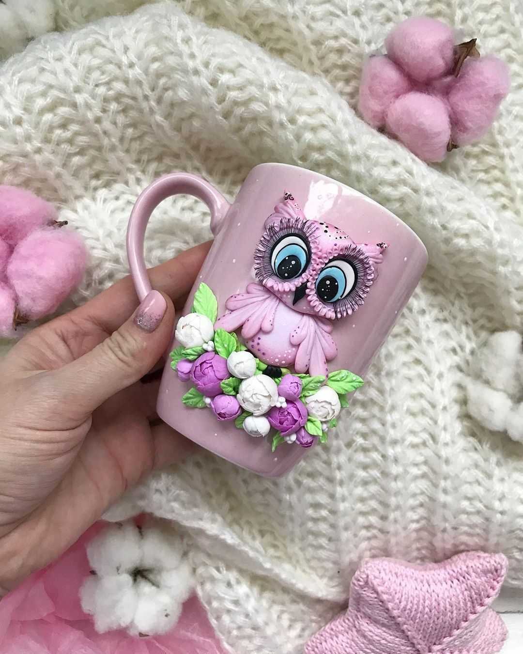 Кружки с полимерной глиной