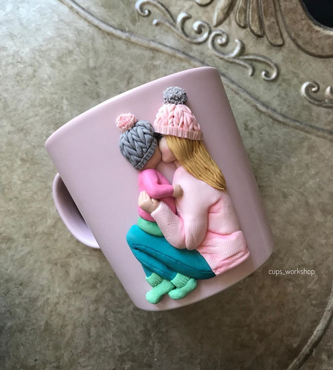 Кружка из полимерной глины