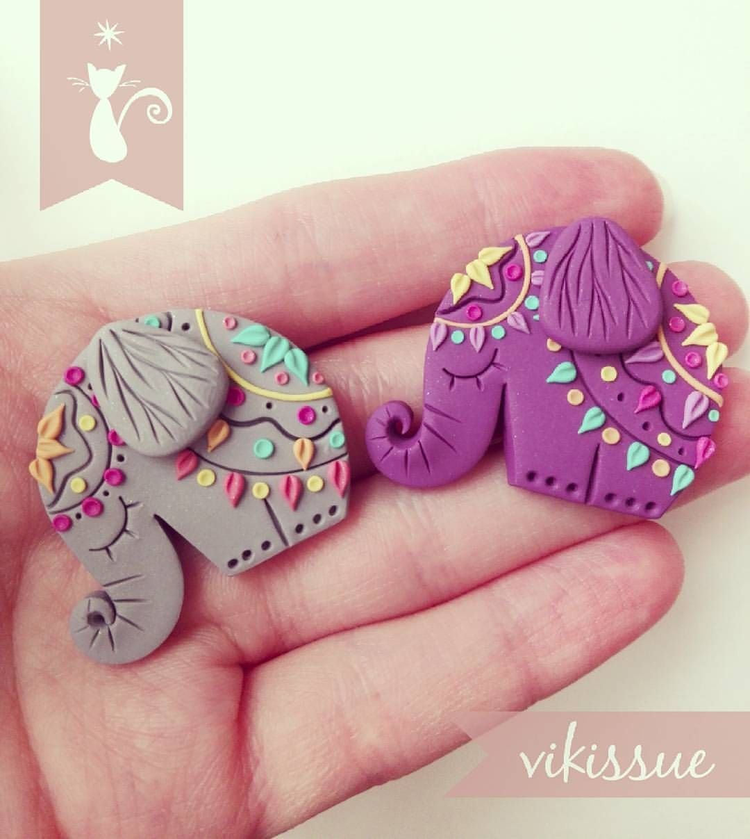 Слоненок из полимерной глины