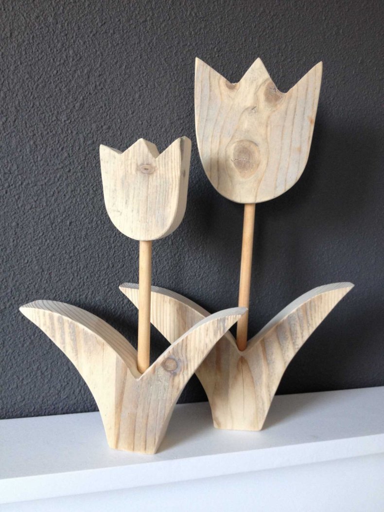 Цветы из дерева