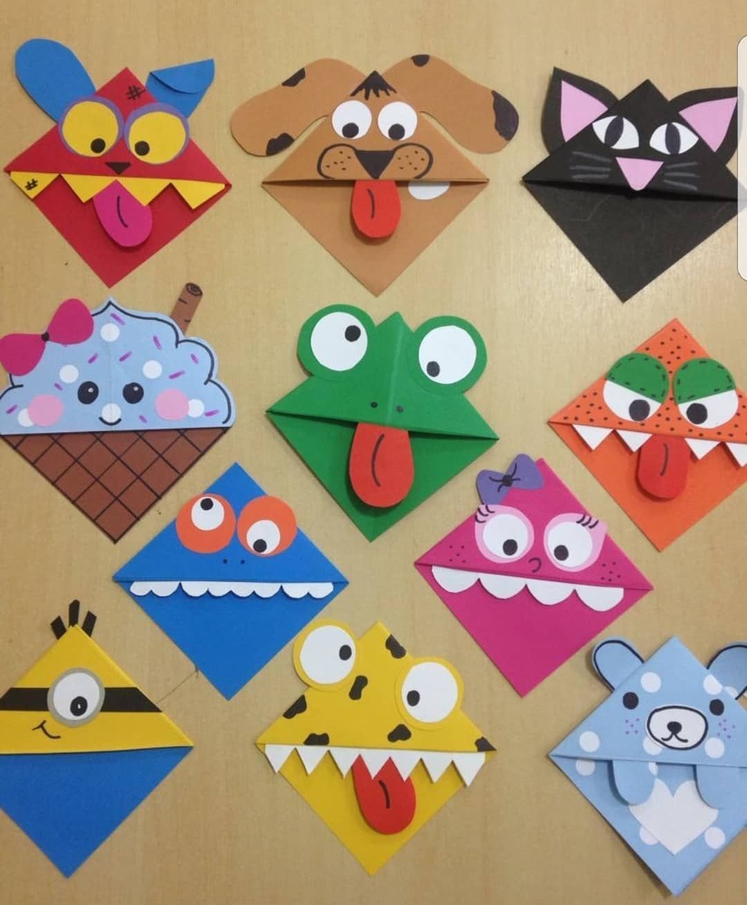 Закладки из бумаги