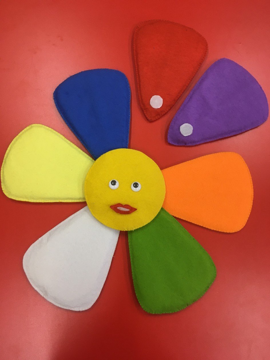 Цветик семицветик из фетра