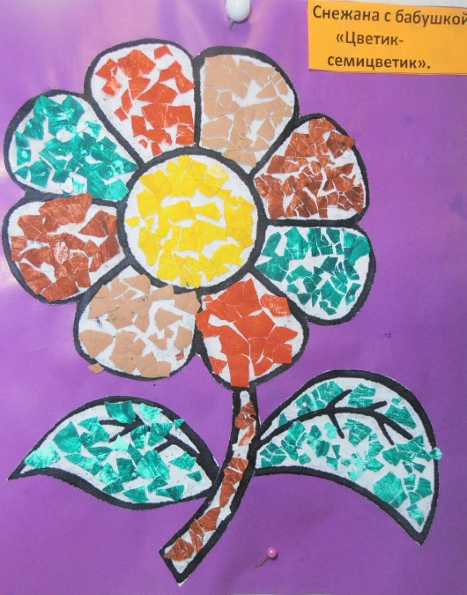 Аппликация из яичной скорлупы для детей